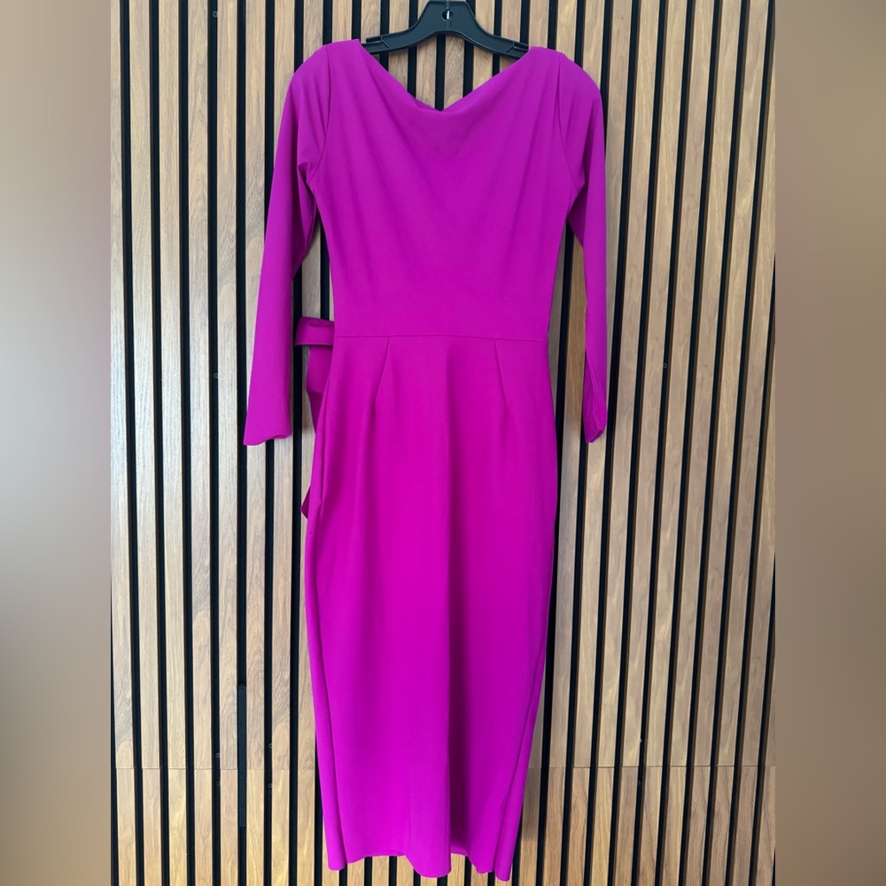 Chiara Boni Magenta Long Sleeve Dress - Picture 7 of 11
